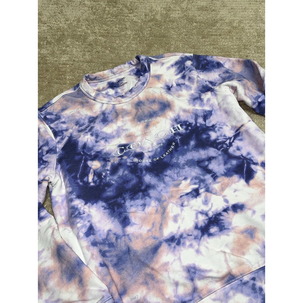 Coach Tie-Dye House of Leather Crewneck Sweatshirt - Small - Tie Dye